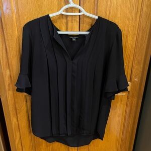 Ann Taylor Navy Elegant Black Women's Top Medium